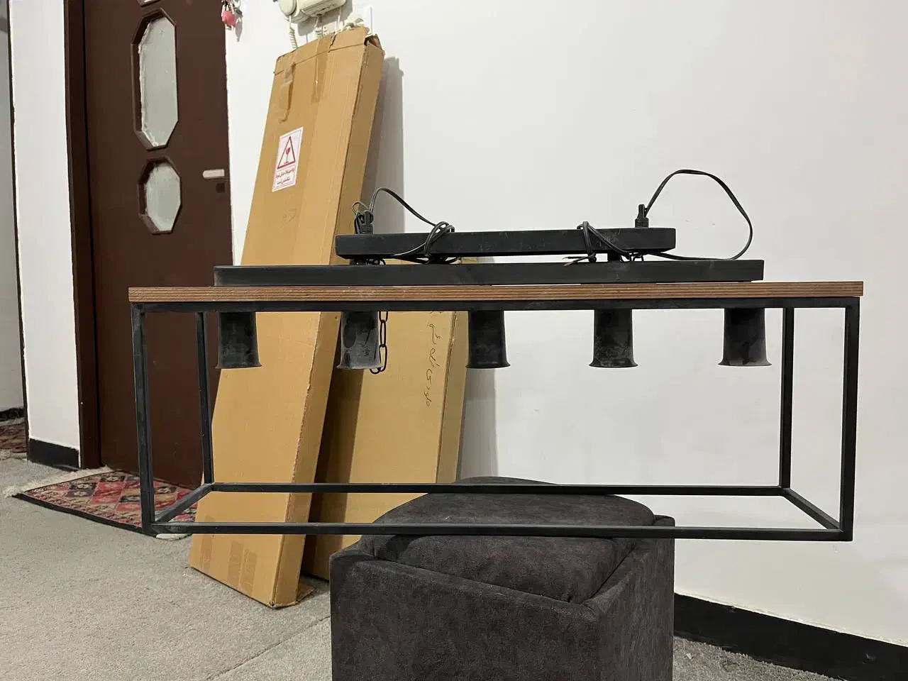 لوستر چوبی حراجی ۱|لوستر و چراغ آویز|زاهدان, |دیوار