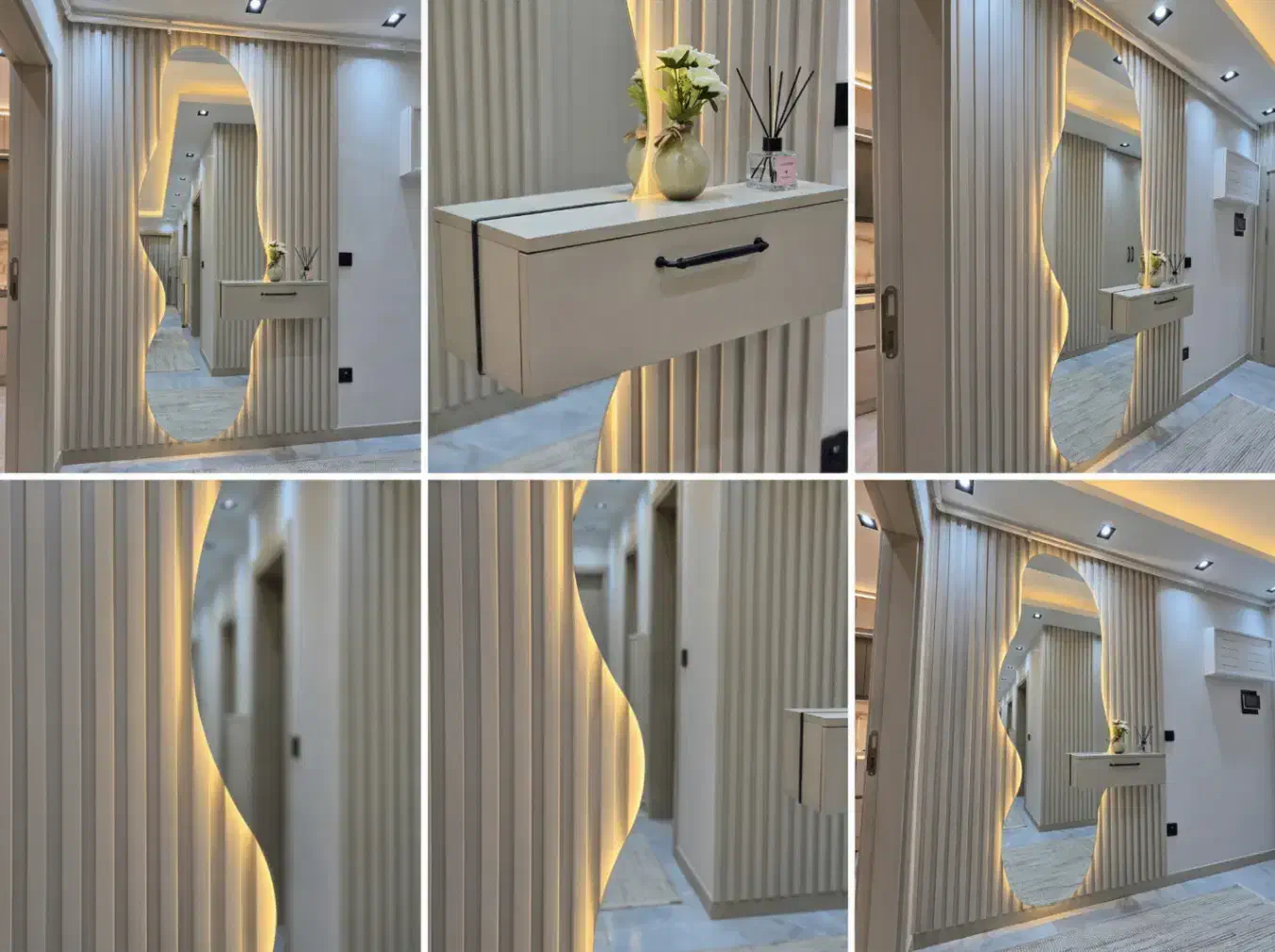 آیینه دفرمه بک لایت وساده|آینه|قزوین, |دیوار