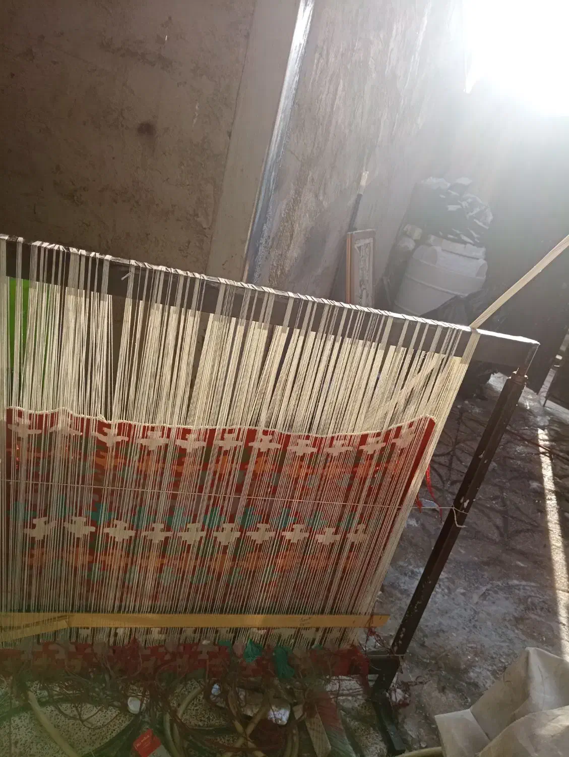 گلیم بافتنی با دست|گلیم، جاجیم، گبه|هشتگرد, ایقربلاغ|دیوار