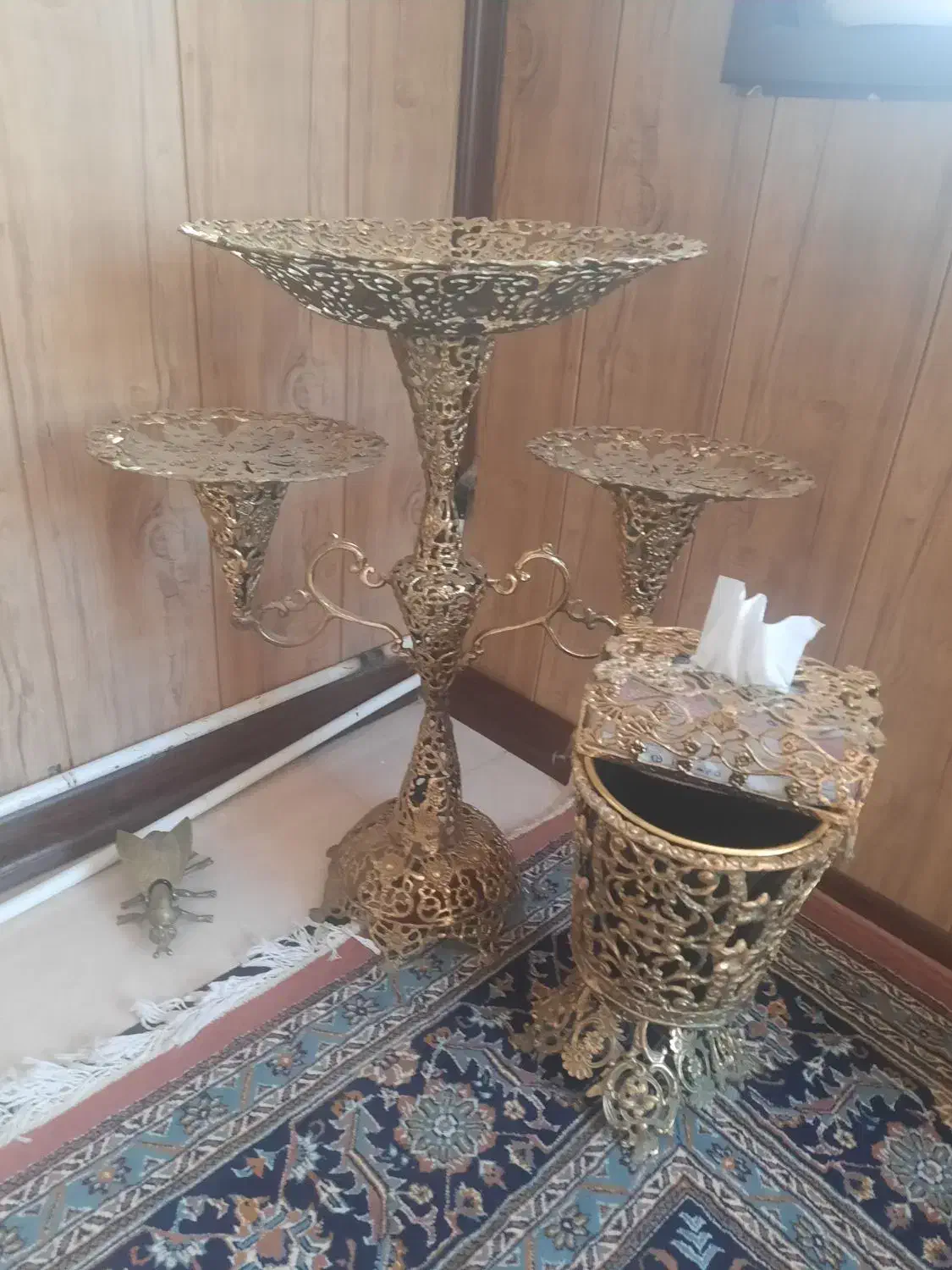 ظرف میوه با جا دستمالی وسطل آشغال|صنایع دستی و سایر لوازم تزئینی|اردکان, |دیوار