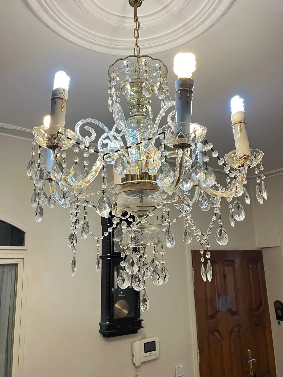 لوستر کریستال|لوستر و چراغ آویز|تهران, گلستان (شهرک راه آهن)|دیوار