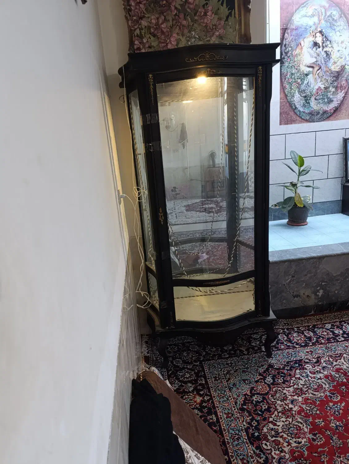 بوفه تمام چوب|بوفه، ویترین، کنسول|شیراز, دست خضر|دیوار