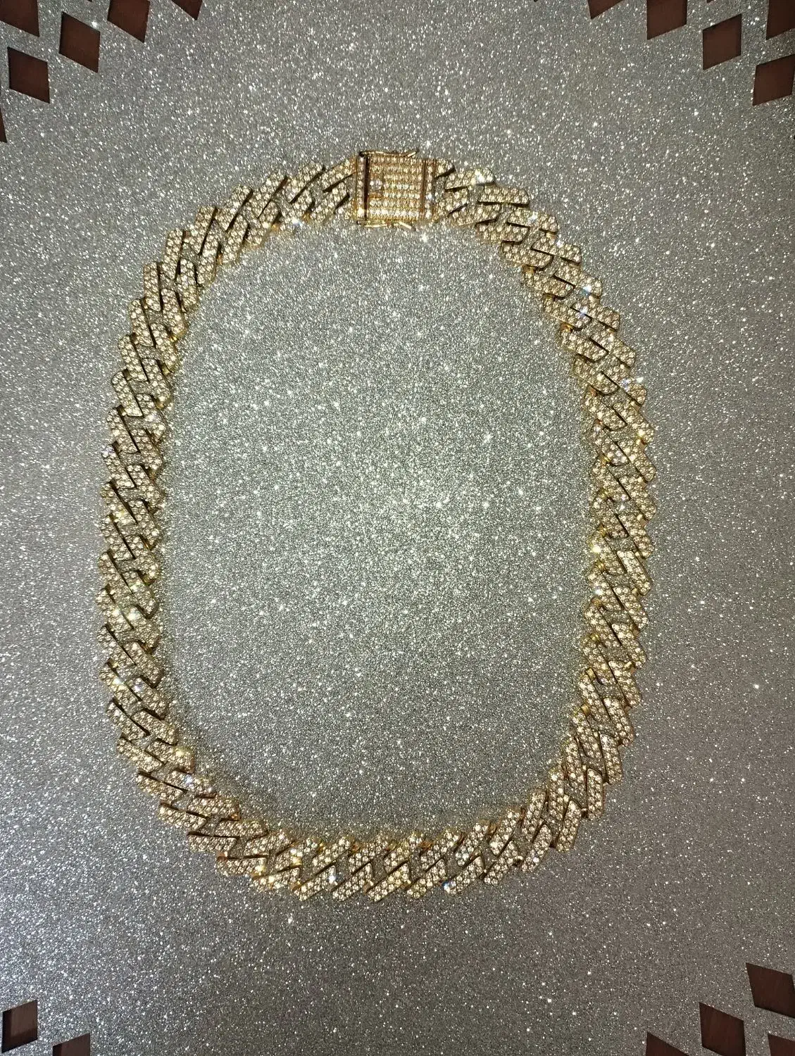 گردنبند چین فول نگین طلایی (استیل)|بدلیجات|پاکدشت, پاکدشت (مامازند)|دیوار