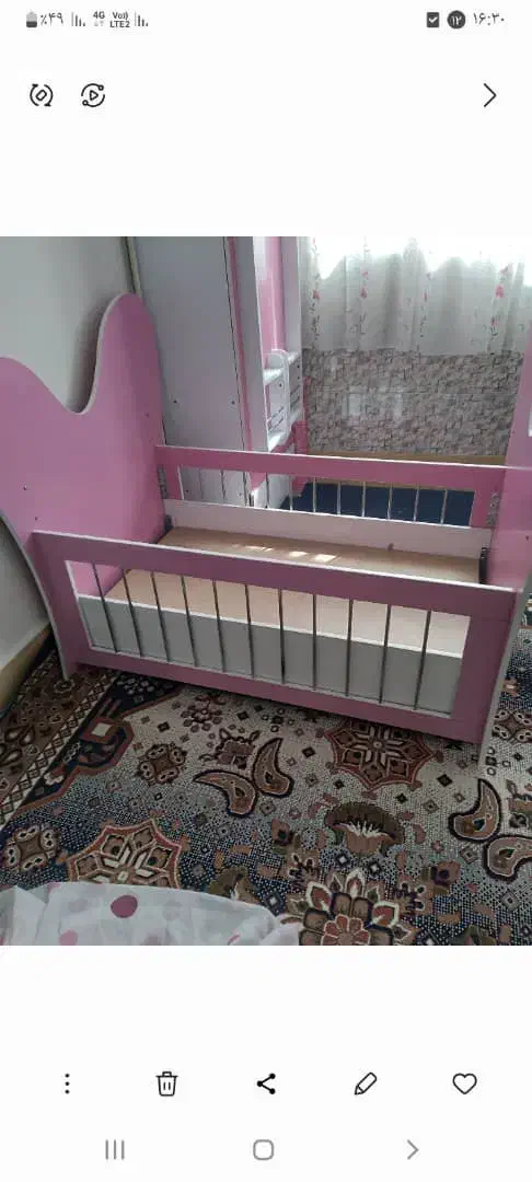 تخت بچه سالم بدون زدگی|تخت و صندلی بچه|دورود, |دیوار