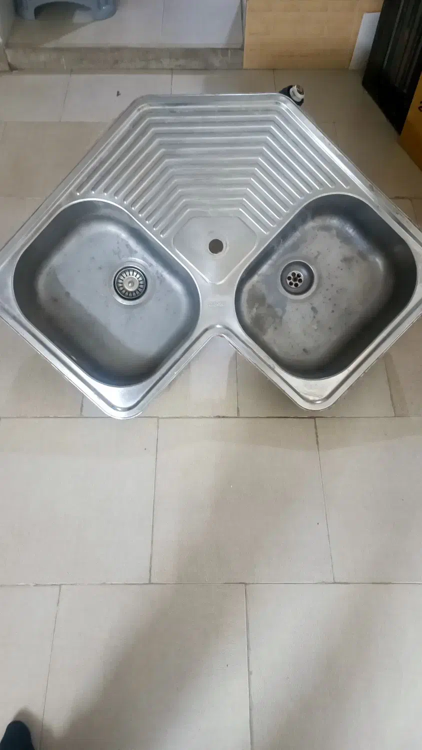 سینک کنجی سینک سه گوش (استیل البرز)|آب‌چکان و نظم‌دهنده ظروف|تهران, وصفنارد|دیوار