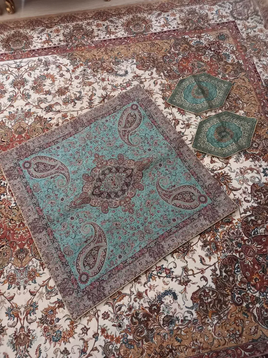 رومیزی ترمه|پرده، رانر، رومیزی|تبریز, |دیوار