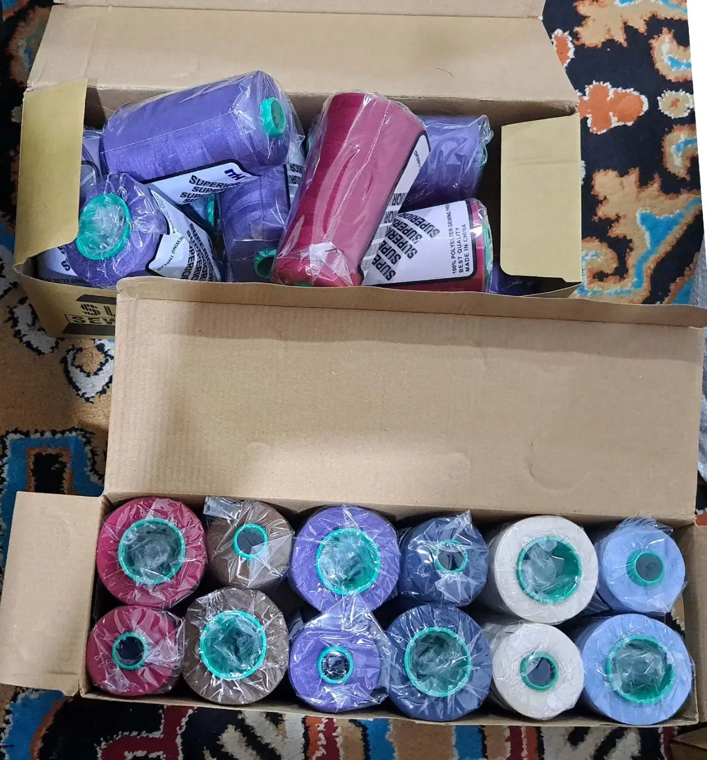 دوک نخ یا نخ دوخت رنگی پلی استر|لوازم خیاطی و بافتنی|اهواز, شریعتی جنوبی|دیوار