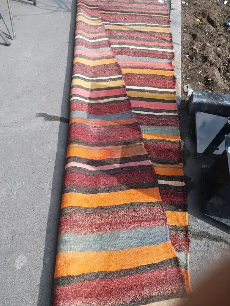 گلیم قدیمی  عشایری تمام پشم|گلیم، جاجیم، گبه|تبریز, |دیوار