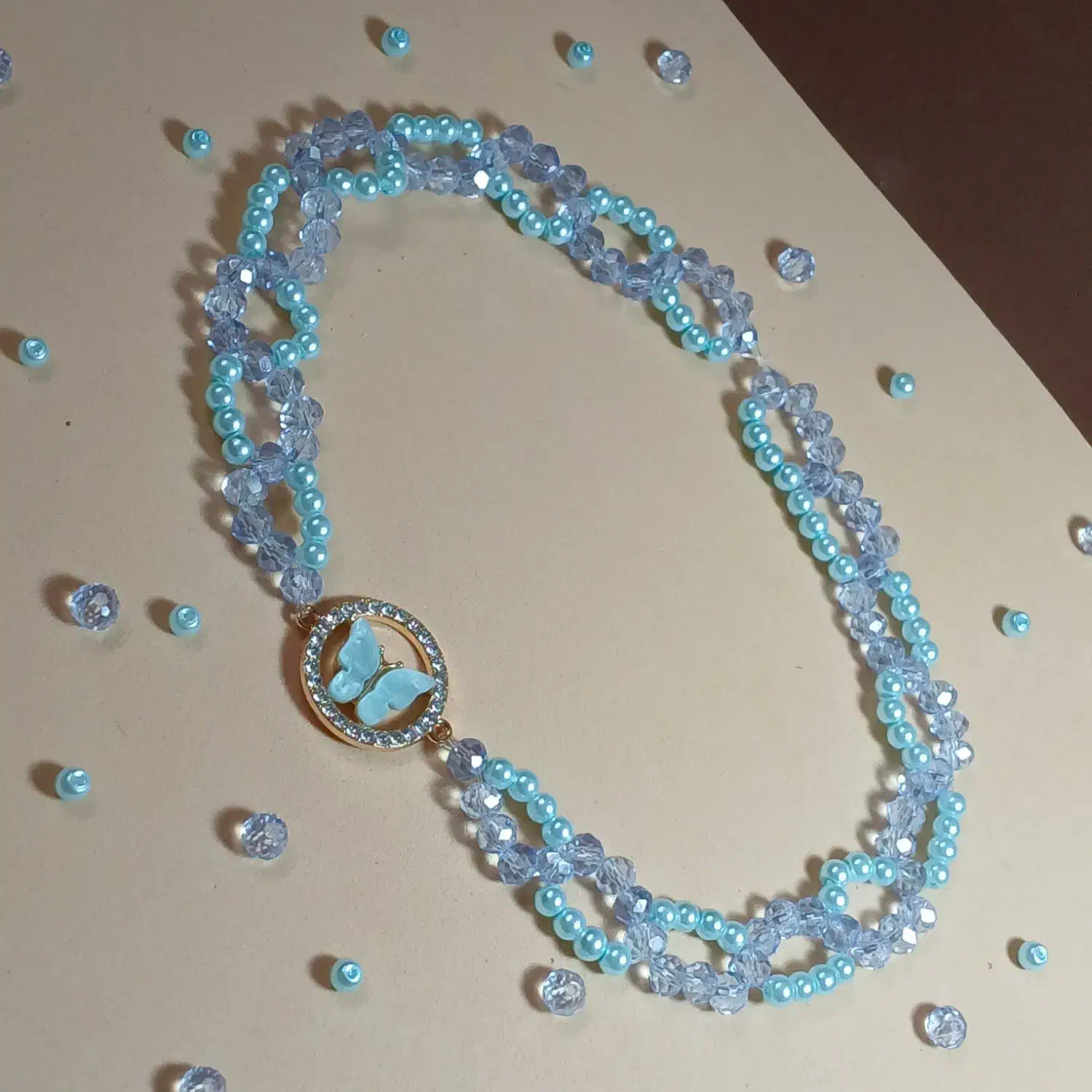 گردنبند کریستالی دو لاین|بدلیجات|گناباد, |دیوار