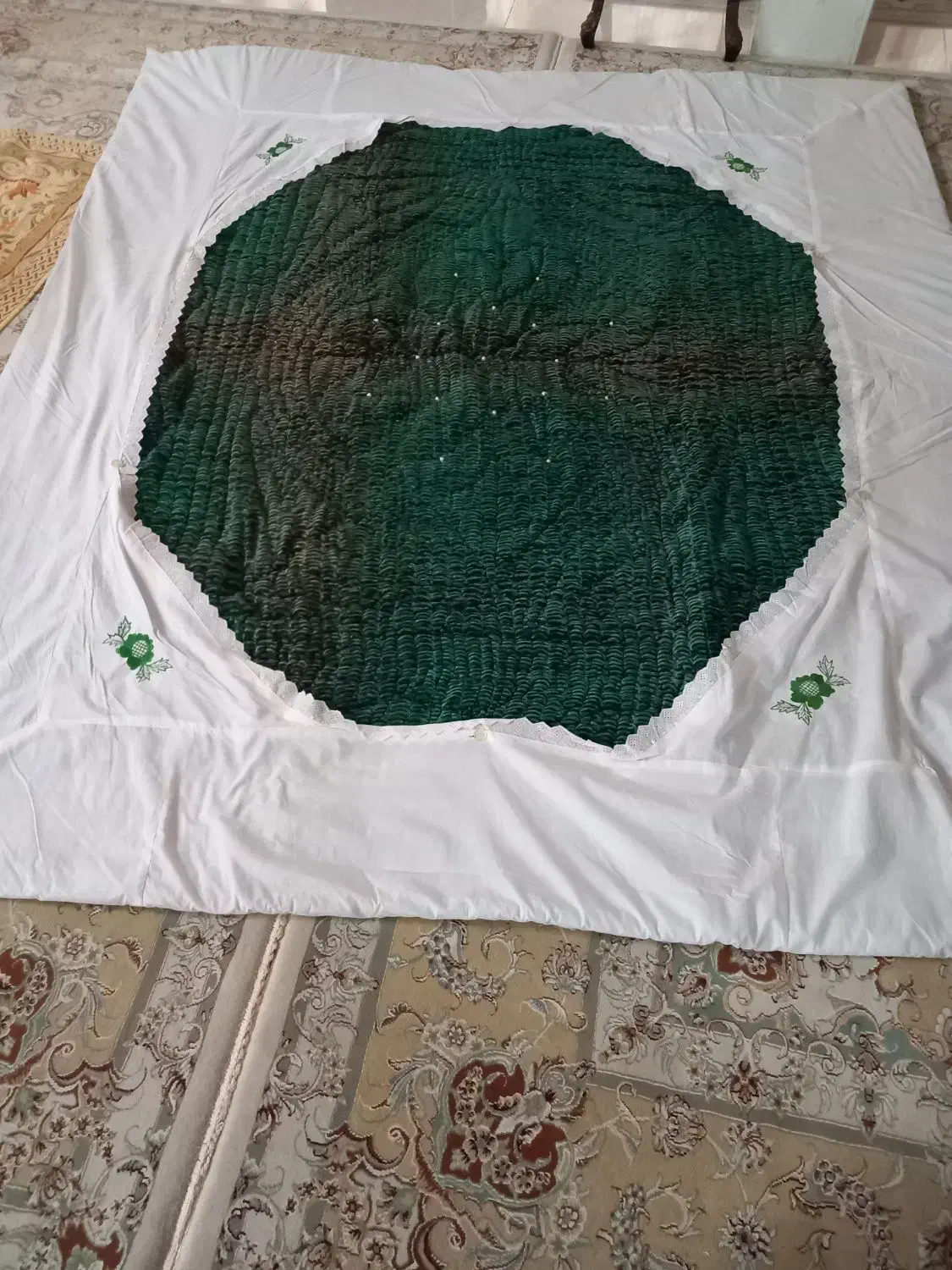 لحاف پنبه ای مخمل دونفره نونو|رختخواب، بالش، پتو|قم, شهرک قدس|دیوار