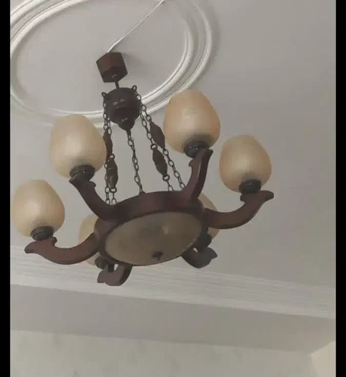 لوستردوتا6شعلعه ویک عدد3شعله|لوستر و چراغ آویز|ساری, |دیوار