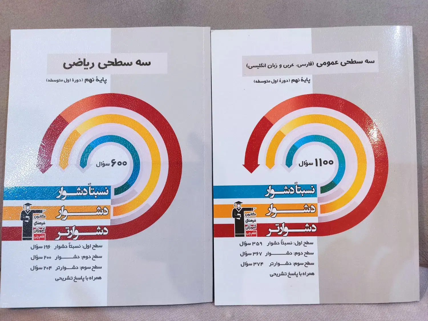 کتاب سه سطحی ریاضی و عمومی پایه نهم|کتاب و مجله آموزشی|جلفا, |دیوار