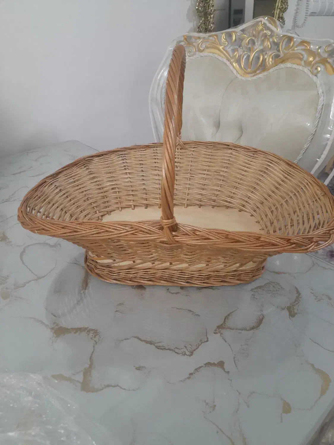 سبد میوه حصیری چوبی|صنایع دستی و سایر لوازم تزئینی|تبریز, |دیوار