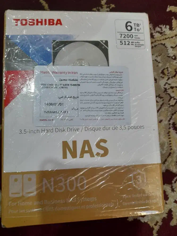هارد اینترنال ۶ ترابایت توشیبا n300|قطعات و لوازم جانبی رایانه|تهران, سلسبیل شمالی|دیوار