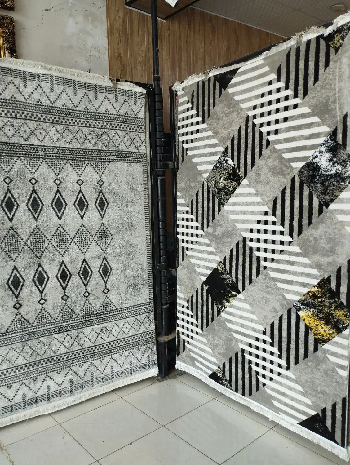 گبه گلیم فلوکاتی شگی وینتیج فانتزی مراکشی سنتی|فرش|کاشان, شهید زجاجی|دیوار