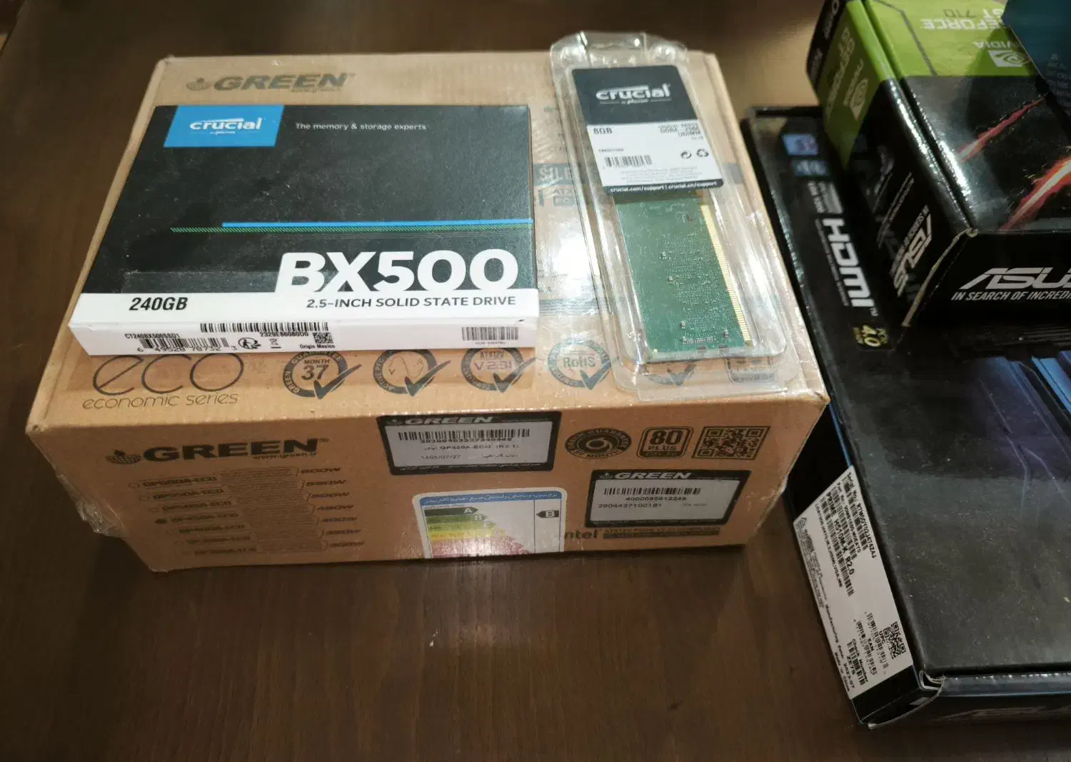 قطعات سیستم کامل  نو  cpu main ram power|رایانه رومیزی|ساری, |دیوار