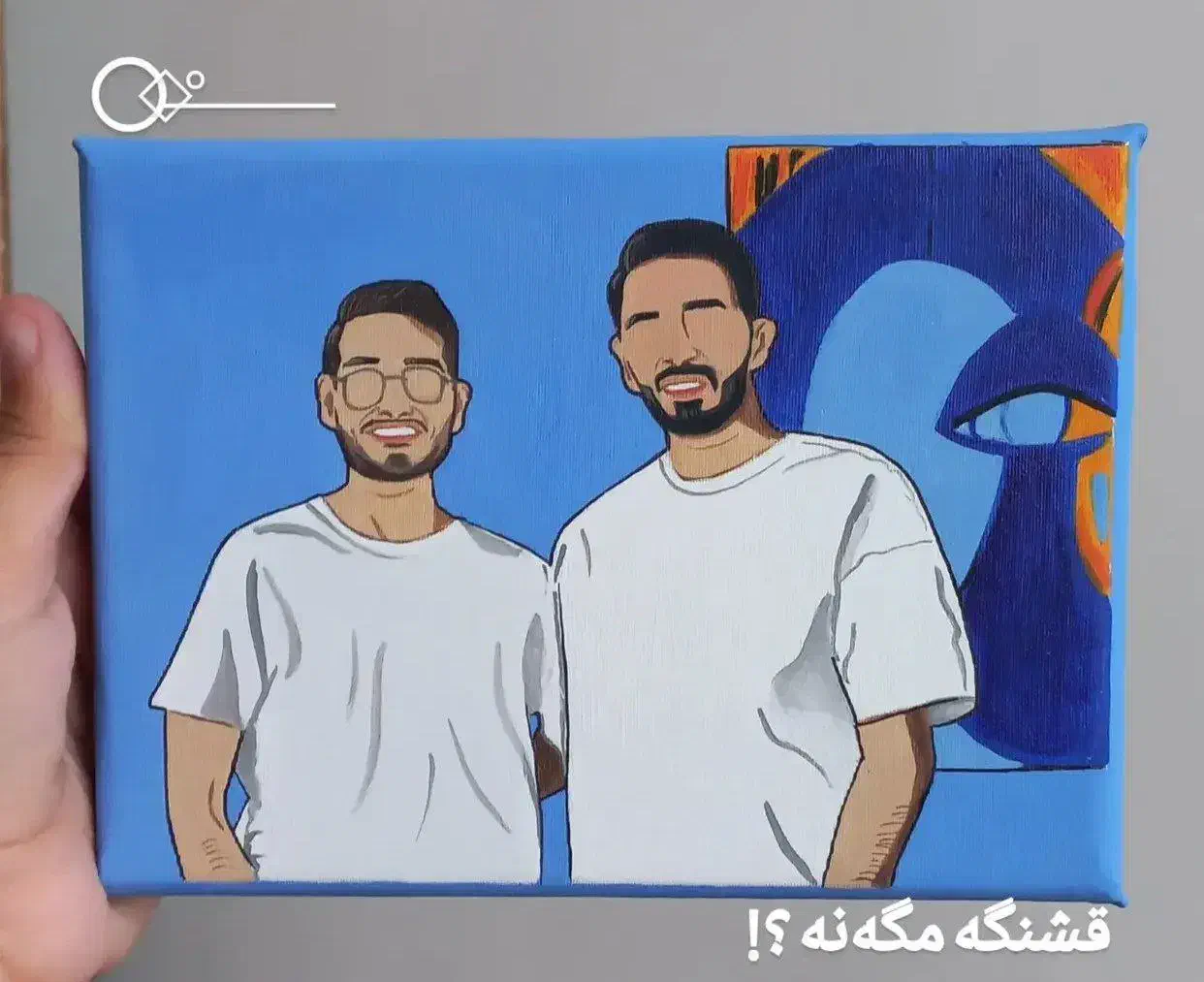 چهره مینیمال و رنگ روغن|تابلو، نقاشی، عکس|اردبیل, |دیوار