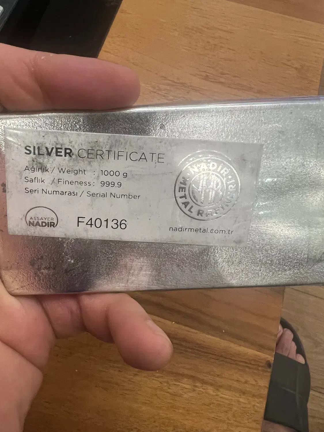 شمش نقره ندیر ۱ کیلو|جواهرات|تهران, شهرک غرب|دیوار