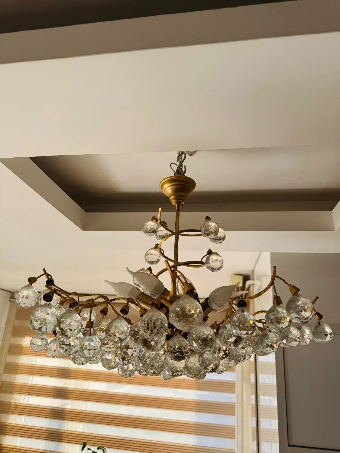 لوستر ۱۰ شاخه کریستال|لوستر و چراغ آویز|قزوین, |دیوار