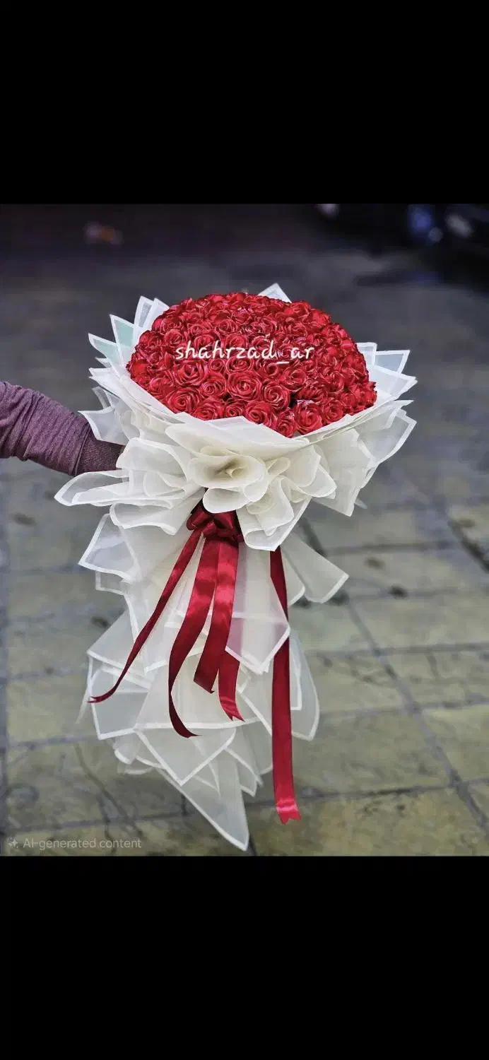 باکس و دسته گلِ رز ربانی|گل و گیاه طبیعی|رباطکریم, رباطکریم|دیوار