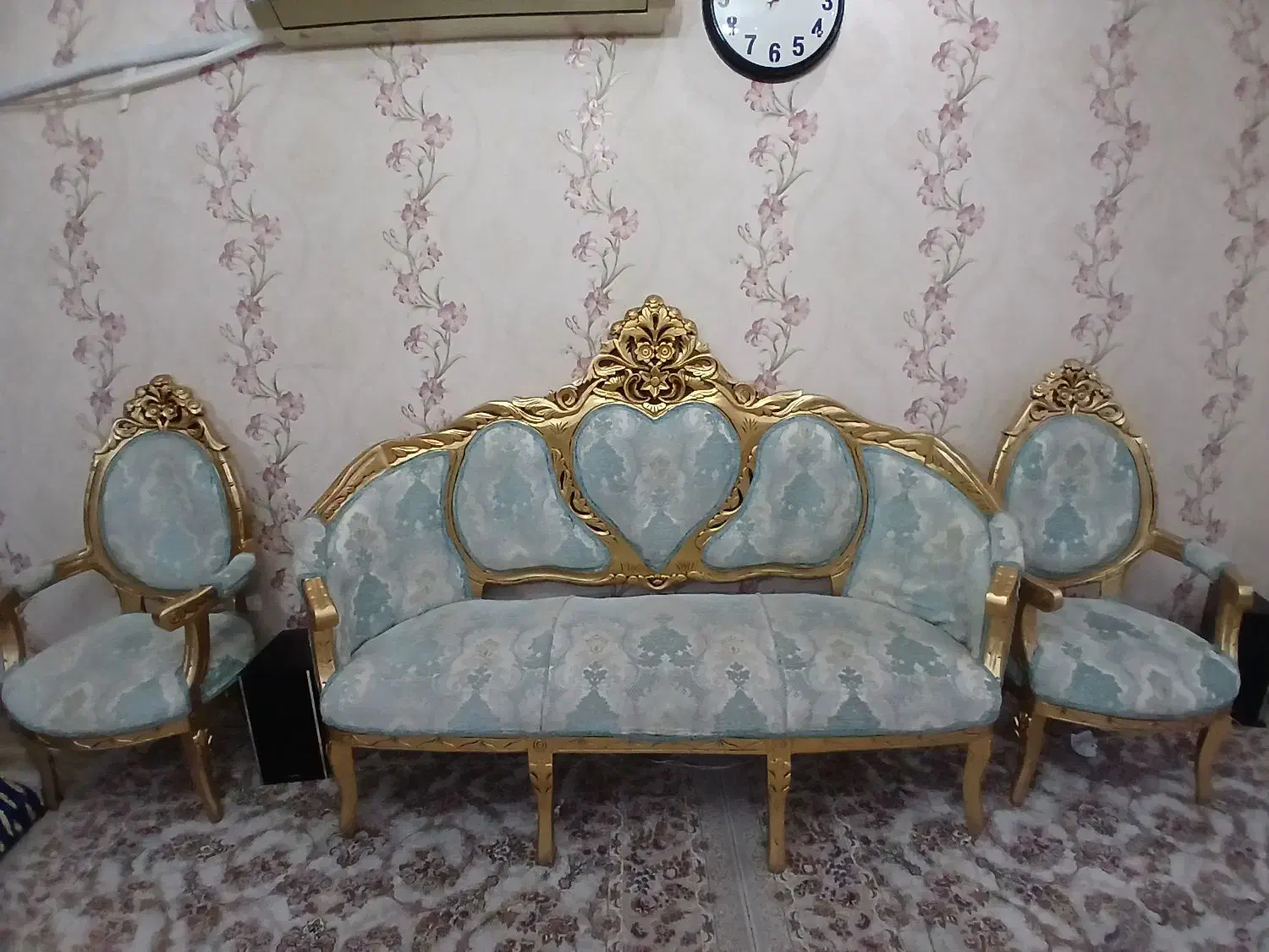 مبل سلطنتی ۹ نفره .گهواره|حراج|نسیمشهر, |دیوار