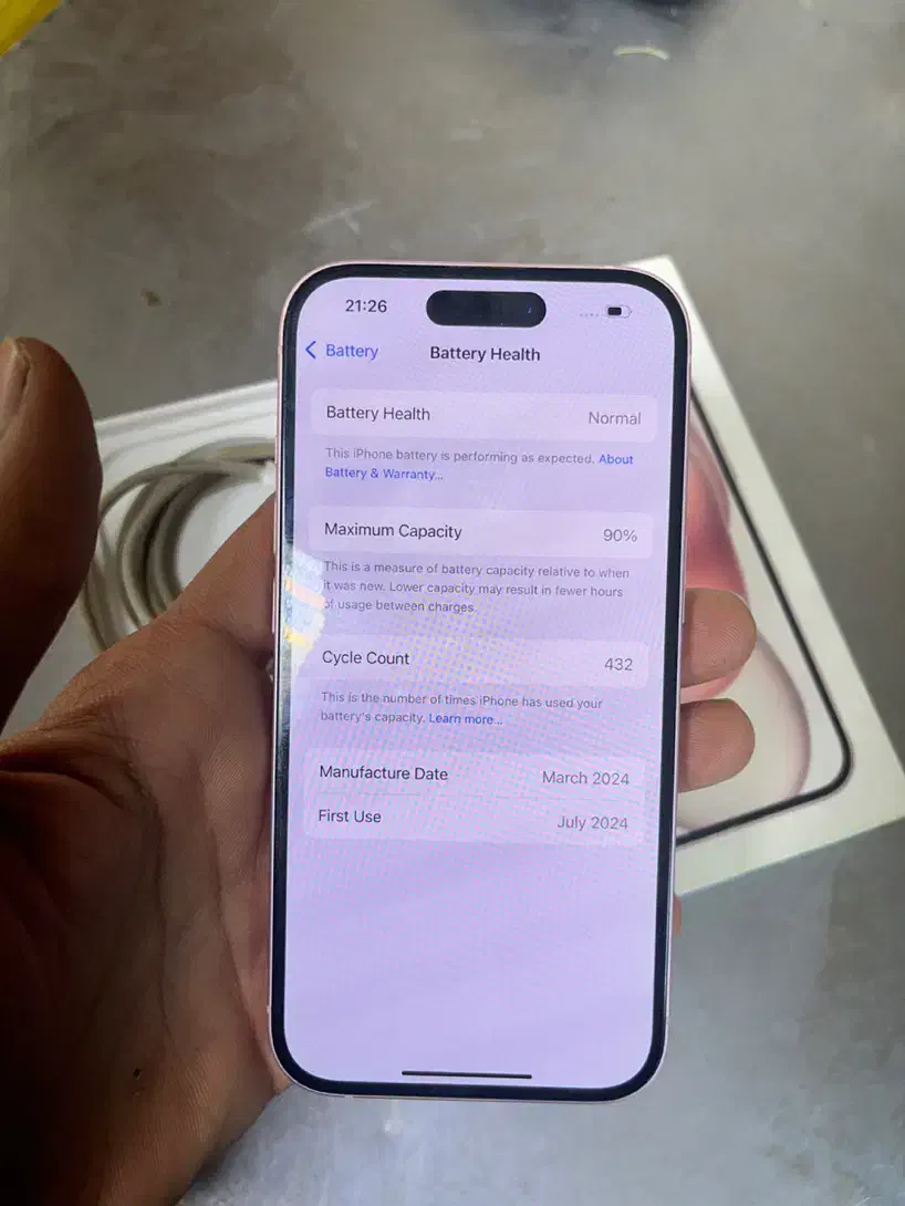 ایفون۱۵ نرمال صورتی ۱۲۸گیگ ch بدون ریجستر|موبایل|تهران, تهرانسر غربی|دیوار