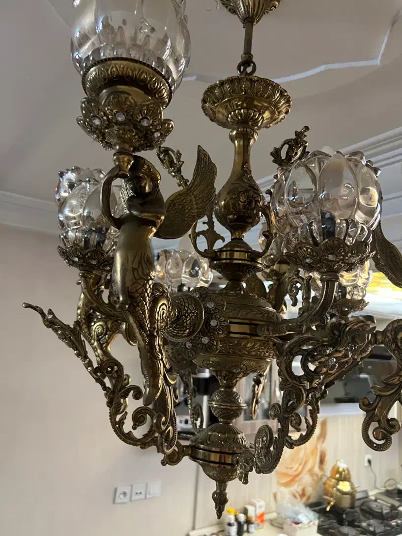 لوستر برنز طرح فرشته|لوستر و چراغ آویز|تهران, تهرانپارس غربی|دیوار