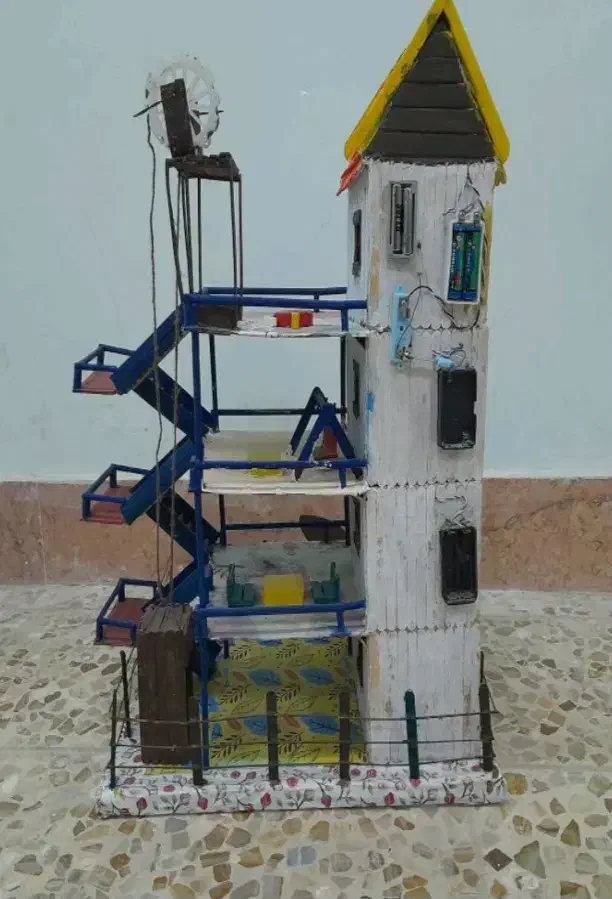 کاردستی ساختمان با چوب بستنی|اسباببازی|ایذه, |دیوار