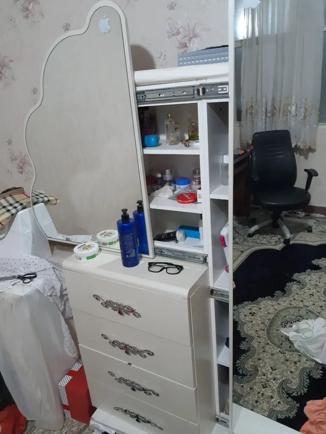 دراور ایینه|جاکفشی، کمد، دراور|بومهن, |دیوار