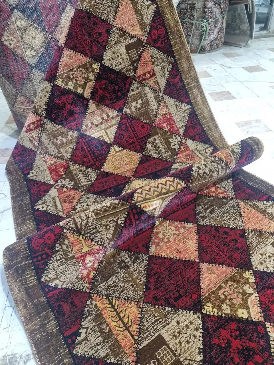 کناره بلوچ/۷۰۰شانه/جدید/کناره تراکم بالا|گلیم، جاجیم، گبه|قم, امامزاده ابراهیم|دیوار