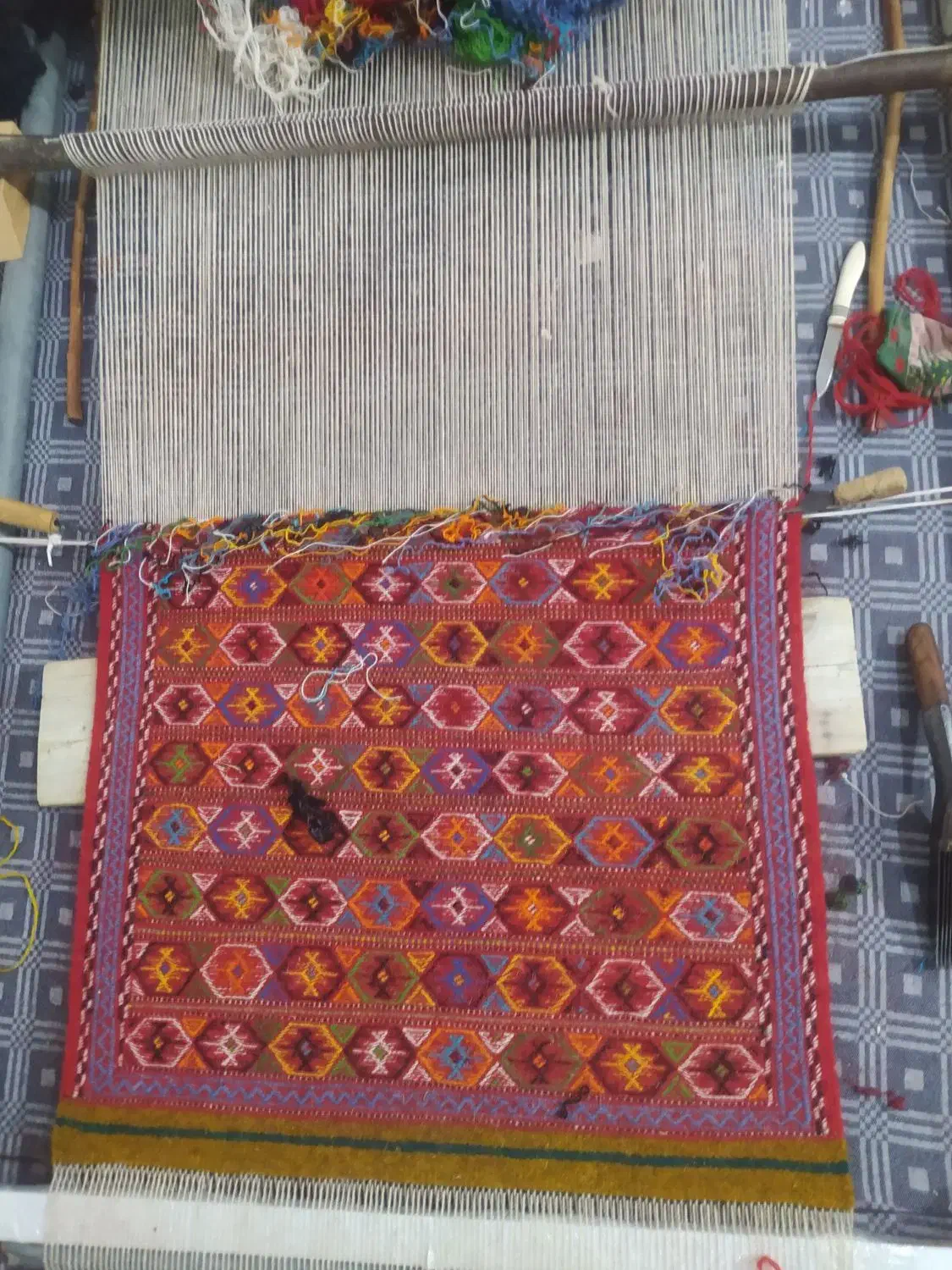 گلیم دست باف شب علدا|گلیم، جاجیم، گبه|بجنورد, |دیوار