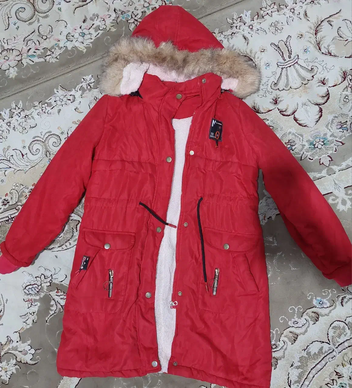 کاپشن گرم وخزداردخترانه|کفش و لباس بچه|شیراز, رکن‌آباد|دیوار