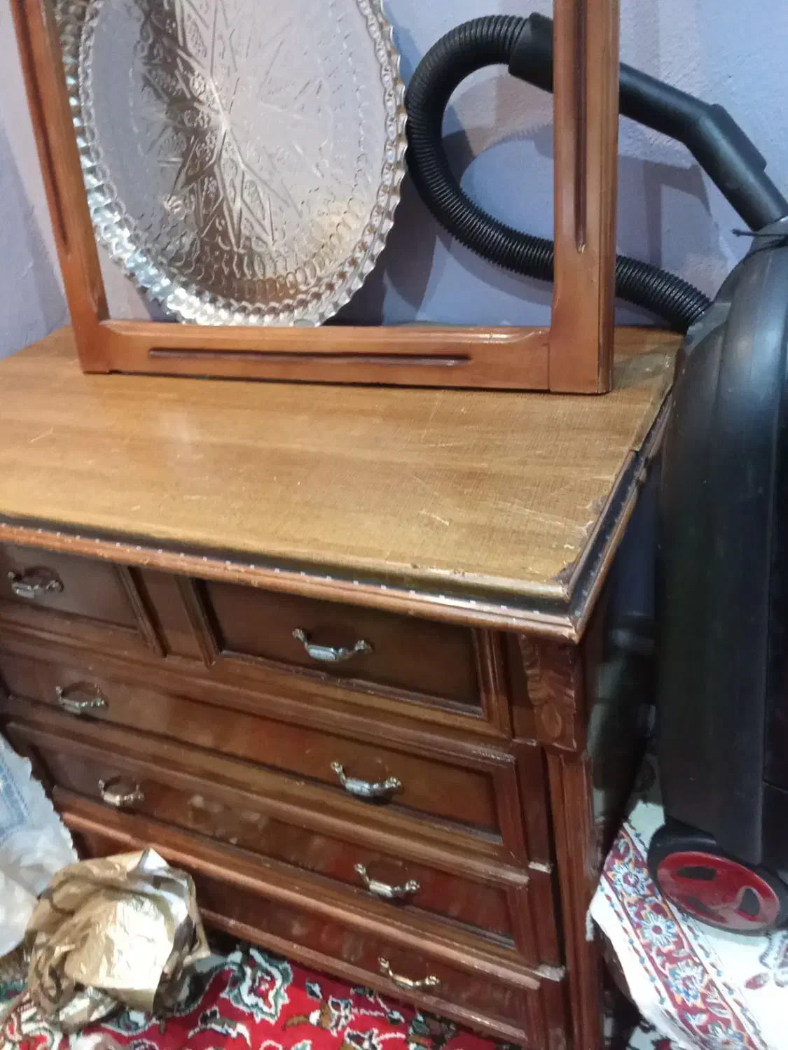 دراور قاب آیینه|جاکفشی، کمد، دراور|محمدیه-قزوین, |دیوار