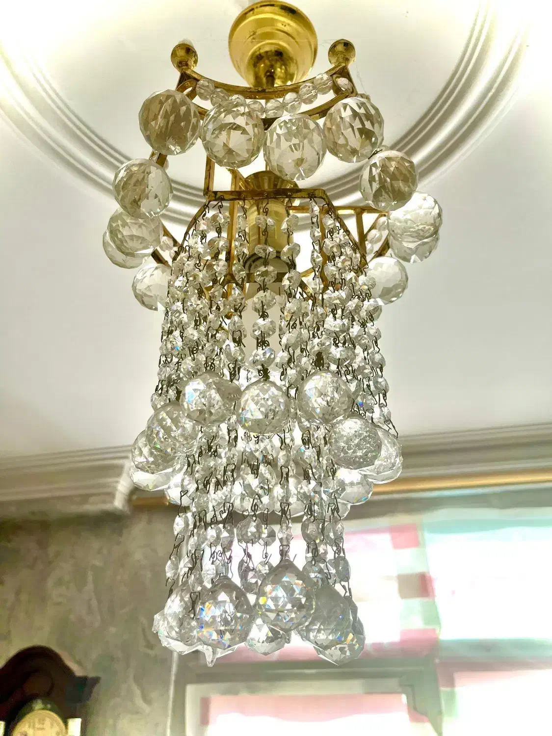 ۲ عدد لوستر کریستالی|لوستر و چراغ آویز|تهران, پرستار|دیوار