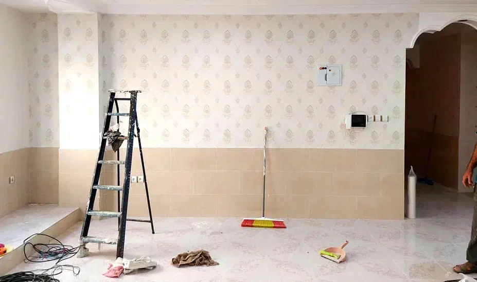 نصب کاغذ دیواری و ماربل شیت|خدمات پیشه و مهارت|سمنان, |دیوار