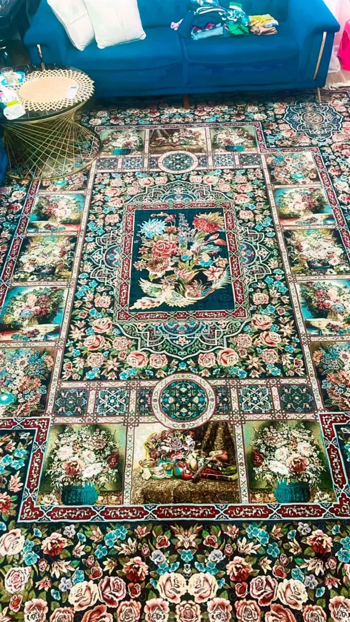 فرش باغ ارم یک عدد ۱۲ متر و یک عدد ۶متری|فرش|لاهیجان, فیاض|دیوار
