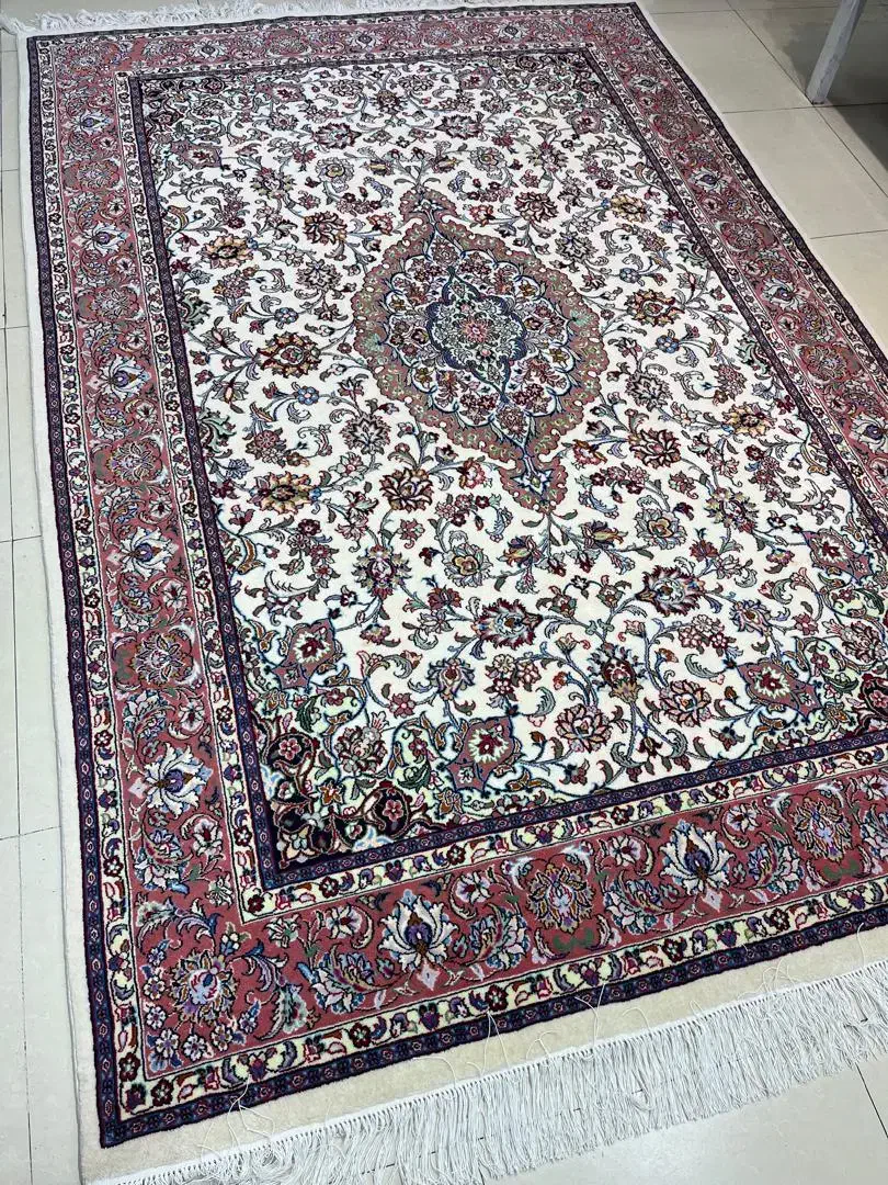فرش ۶متری دستباف گل ابریشم طرح تبریز از بافنده|فرش|تهران, دریاچه شهدای خلیج فارس|دیوار