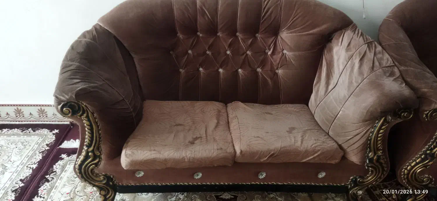 مبل راحتی کار کرده|مبلمان خانگی و میز عسلی|شال, |دیوار