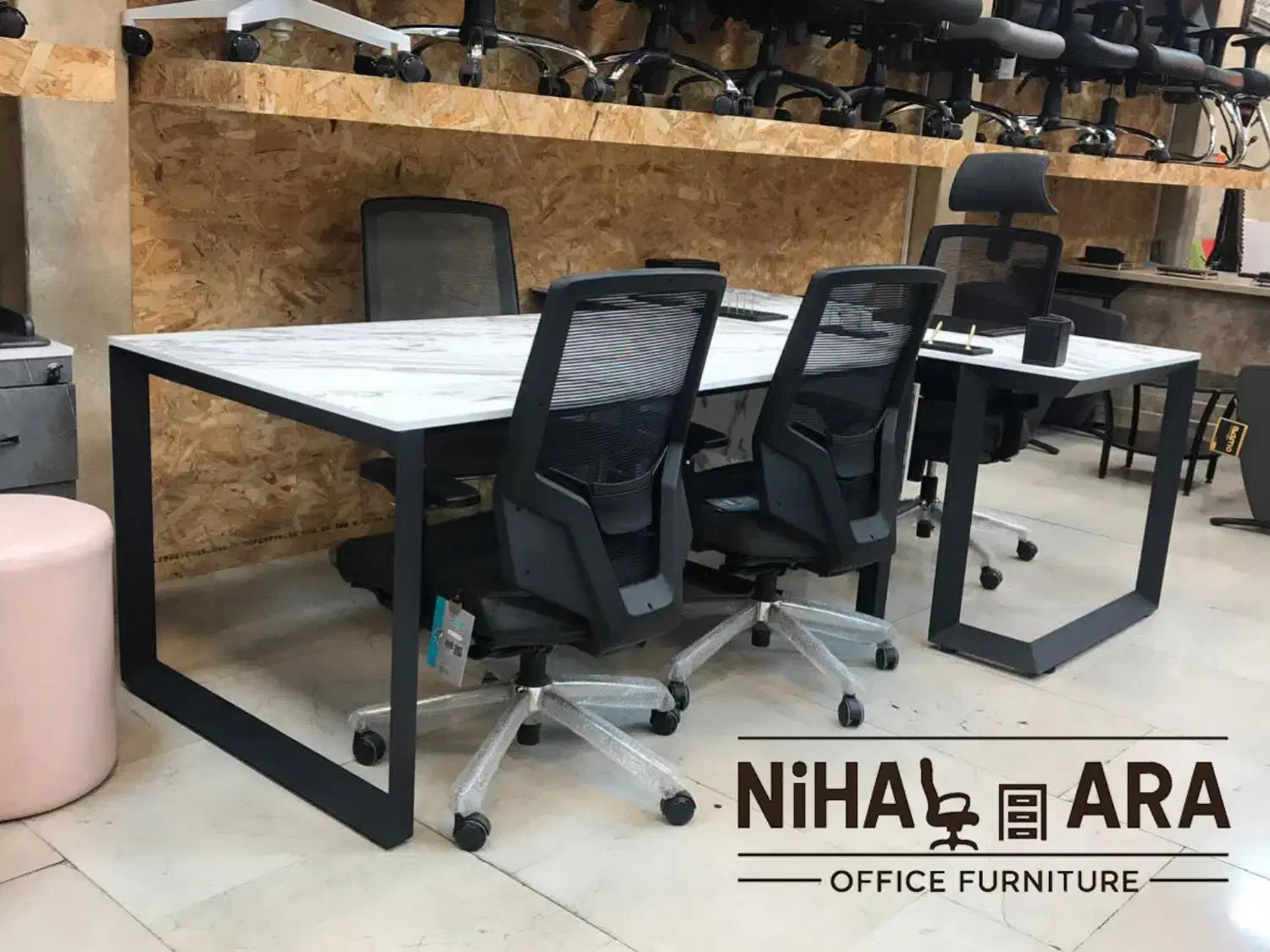 مبل اداری میز صندلی کنفرانس گروهی توری مدرن فلزی|دفتر کار|تهران, تهرانپارس جنوبی|دیوار