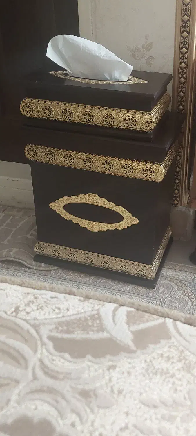 سطل آشغال با جای دستمال کاغذی|صنایع دستی و سایر لوازم تزئینی|هشتگرد, شهرک مهستان ۱|دیوار