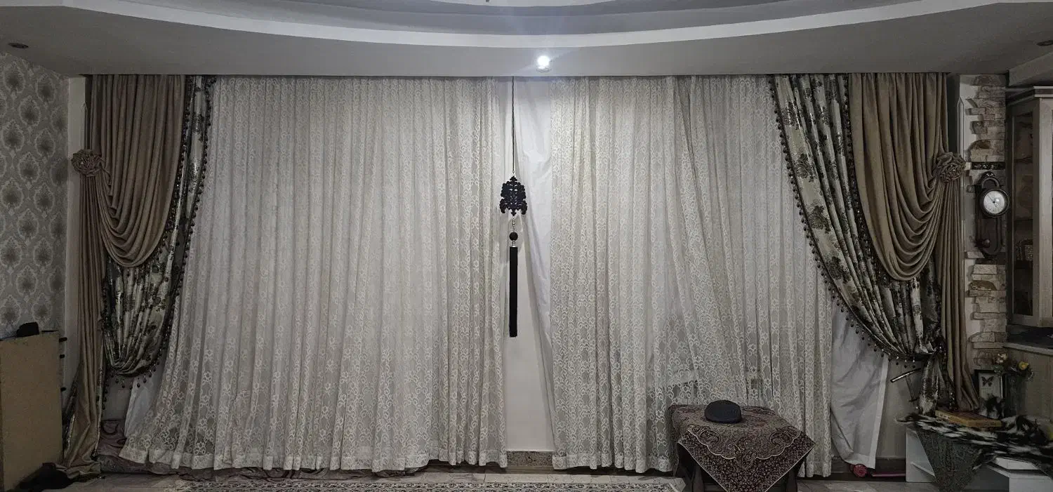 پرده پذیرایی و سه تا پرده اتاق خواب و آشپزخانه|پرده، رانر، رومیزی|تهران, ائمه اطهار|دیوار