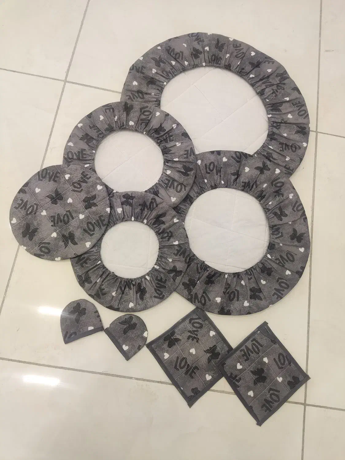 دمکش ۹ تیکه نسوز|سفره، حوله، دستمال آشپزخانه|مشهد, عیدگاه|دیوار