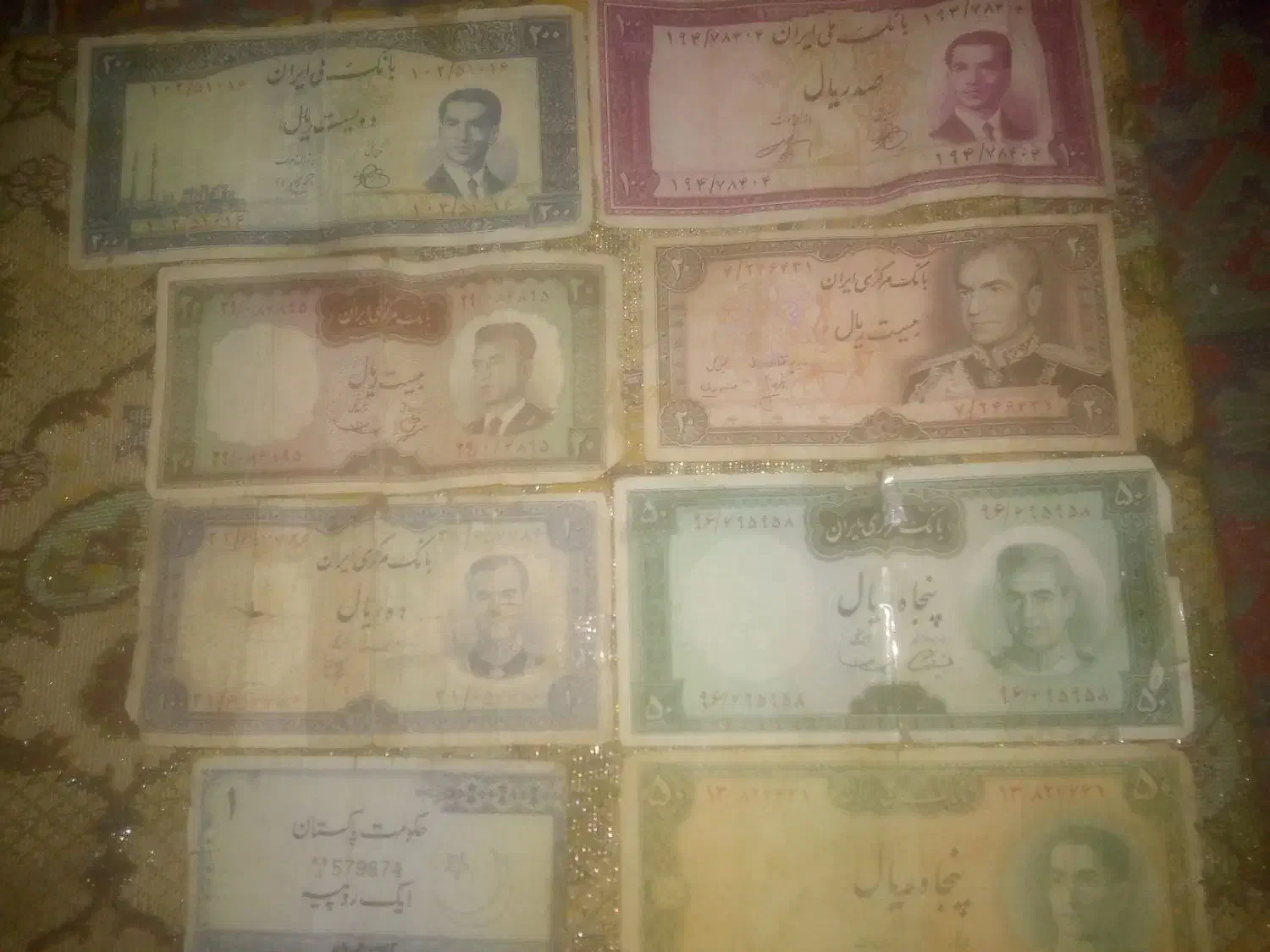 تعداد اسکناس شاهنشاهی حراج کردم|کلکسیون سکه، تمبر، اسکناس|شیراز, قلعه شاهزاده بیگم|دیوار