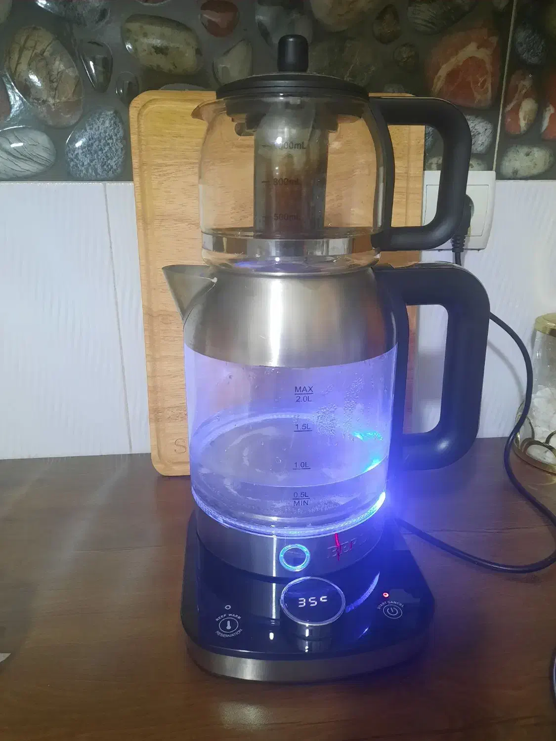 چای ساز برقی دو بار استفاده شده جهیزیه عروس هست|سماور، چایساز، قهوهساز|اسلامشهر, شهرک انبیا|دیوار