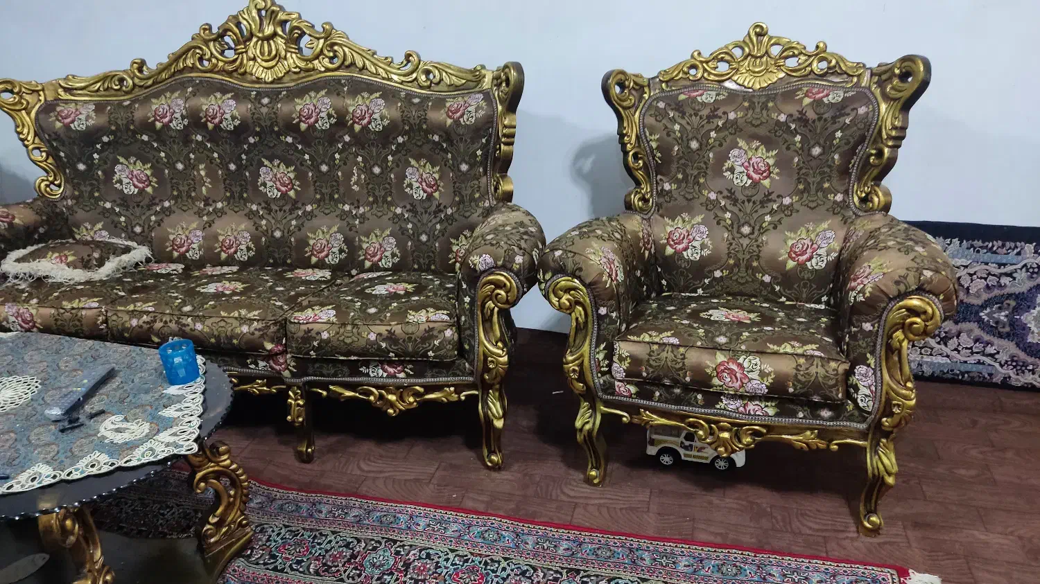 مبل سلطنتی 9نفره|مبلمان خانگی و میز عسلی|سنگر, |دیوار