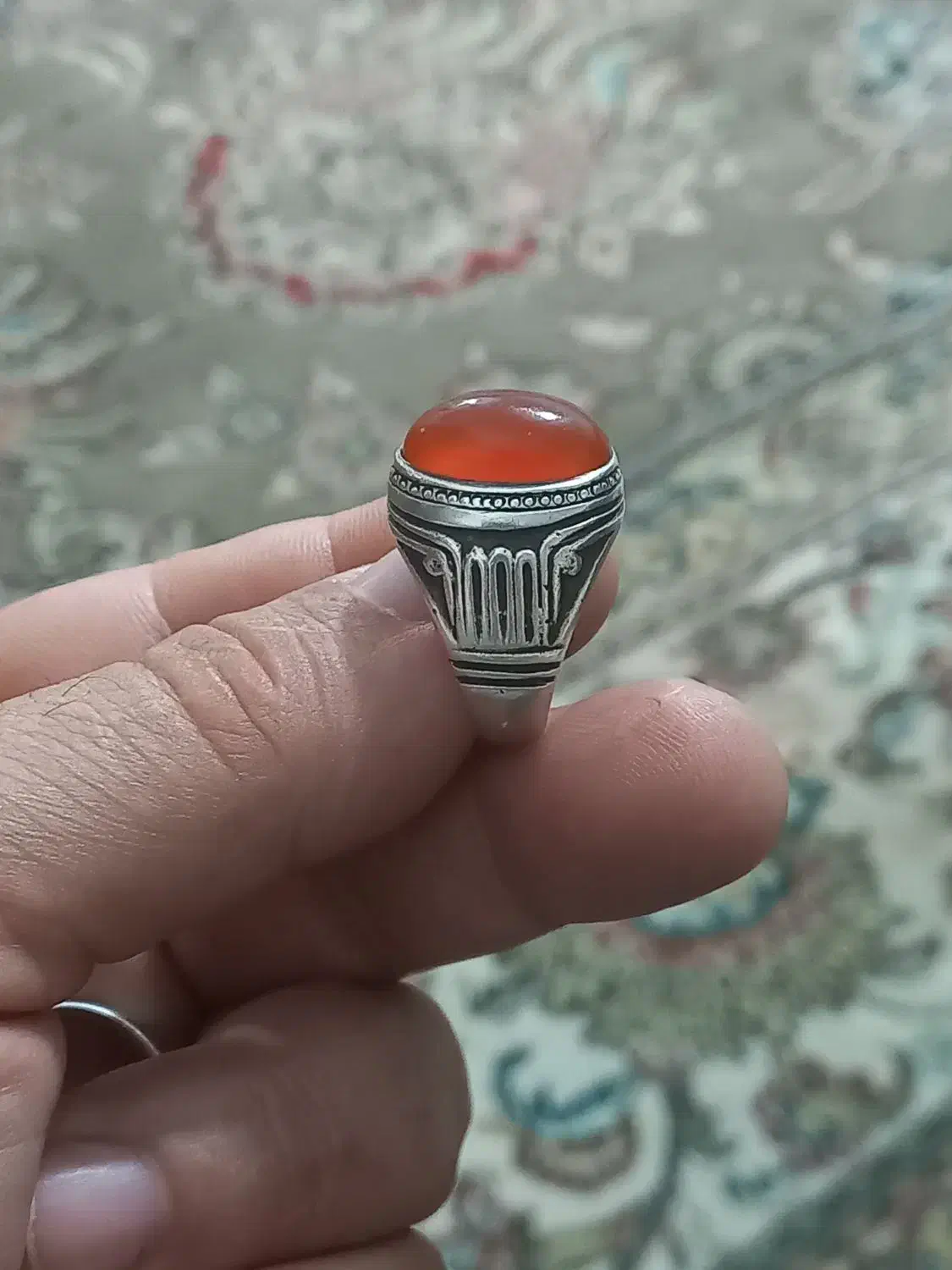 عقیق کهنه رکاب تهماسبی کهنه دست نخورده|جواهرات|قم, ولیعصر|دیوار