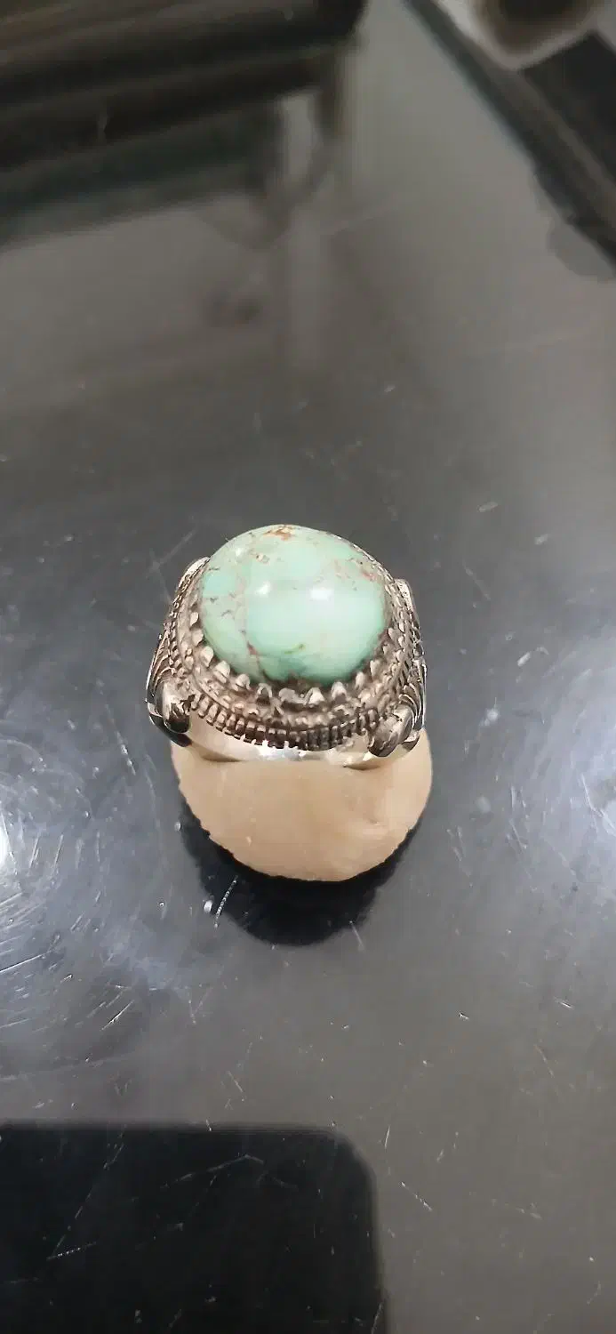 انگشتر نقره نگین فیروزه نیشابور عجمی|جواهرات|رشت, رودباری|دیوار