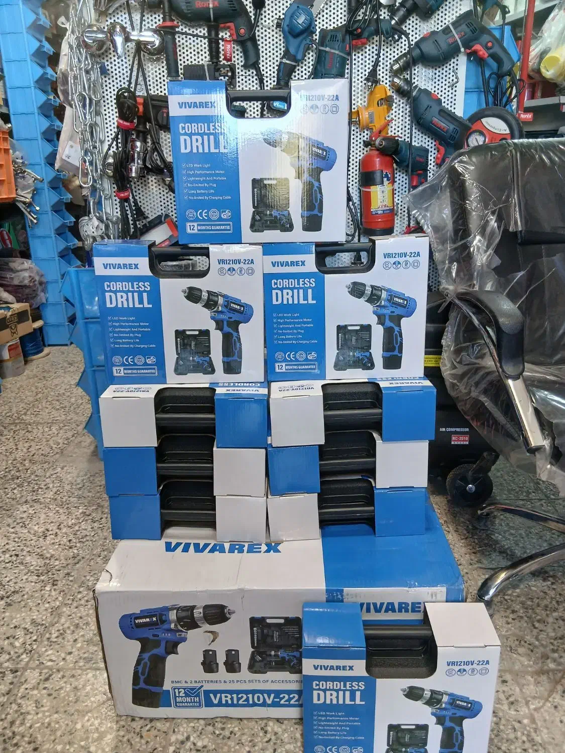 دریل پیچگوشتی شارژی۱۲ولت ویوارکس با ۳۶۰هزار تخفیف|ابزارآلات|ایلام, |دیوار