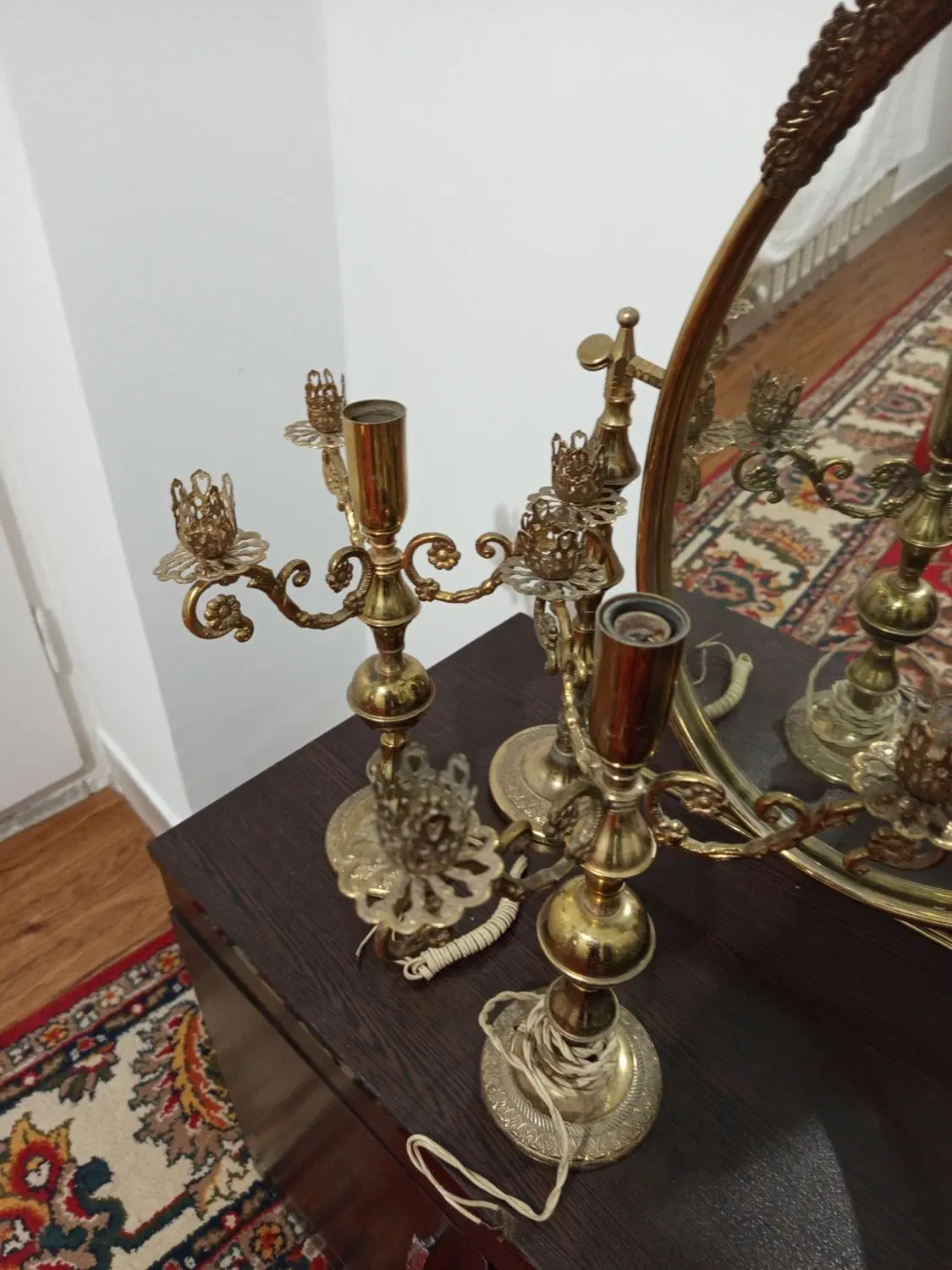 اینه شمعدان قدیمی وآنتیک برای 40سال قبل|کلکسیون اشیاء عتیقه|تهران, فردوس|دیوار