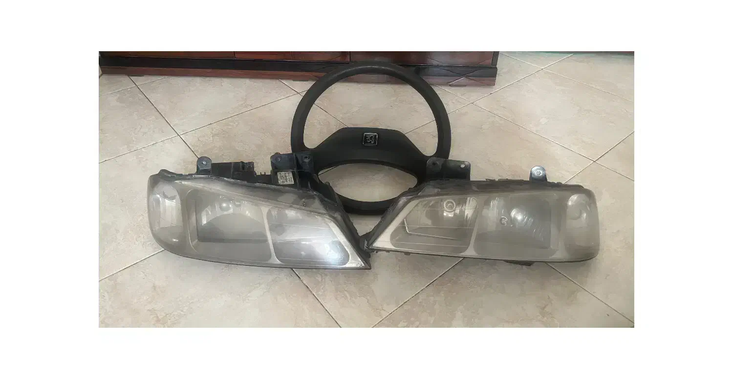 چراغ جلو پژو پارس و غربیلک فرمان پژو|قطعات یدکی و لوازم جانبی|اندیشه, اندیشه فاز ۴|دیوار